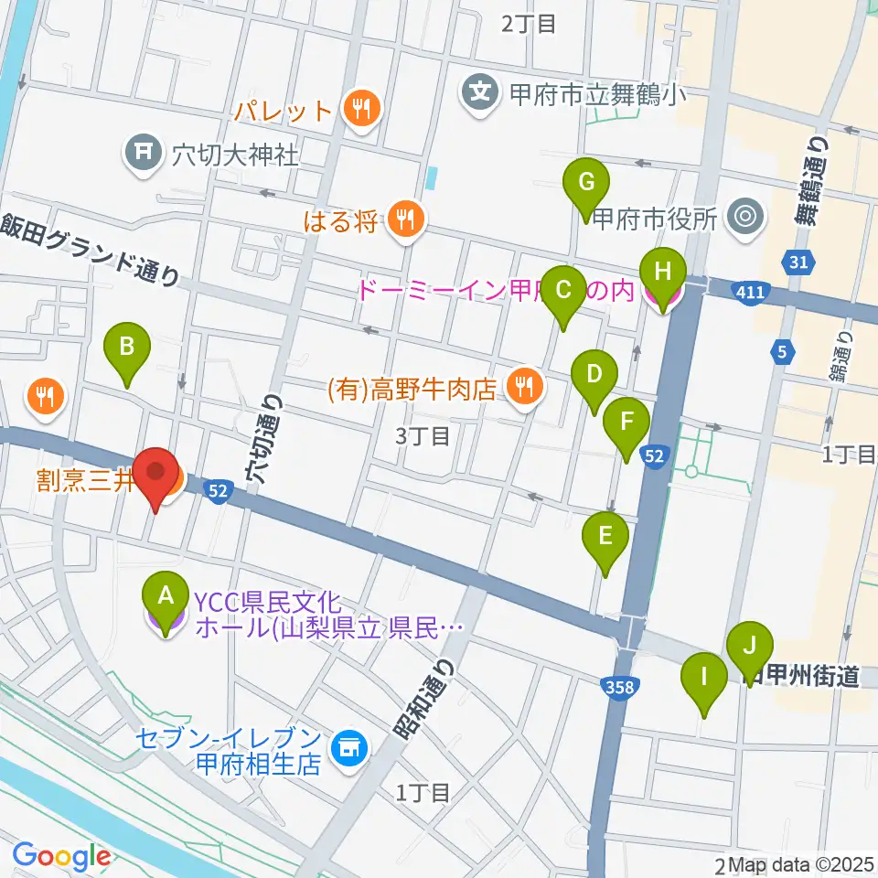 楽器工房コンチェルト周辺のホテル一覧地図