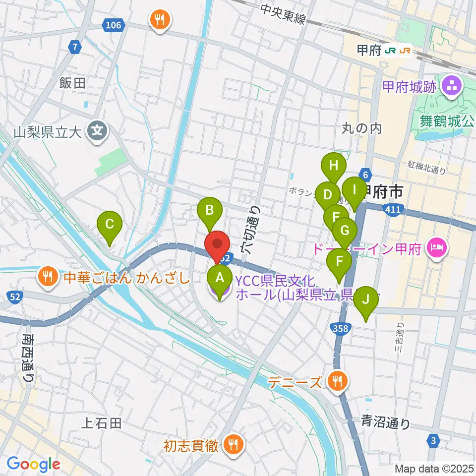 楽器工房コンチェルト周辺のホテル一覧地図