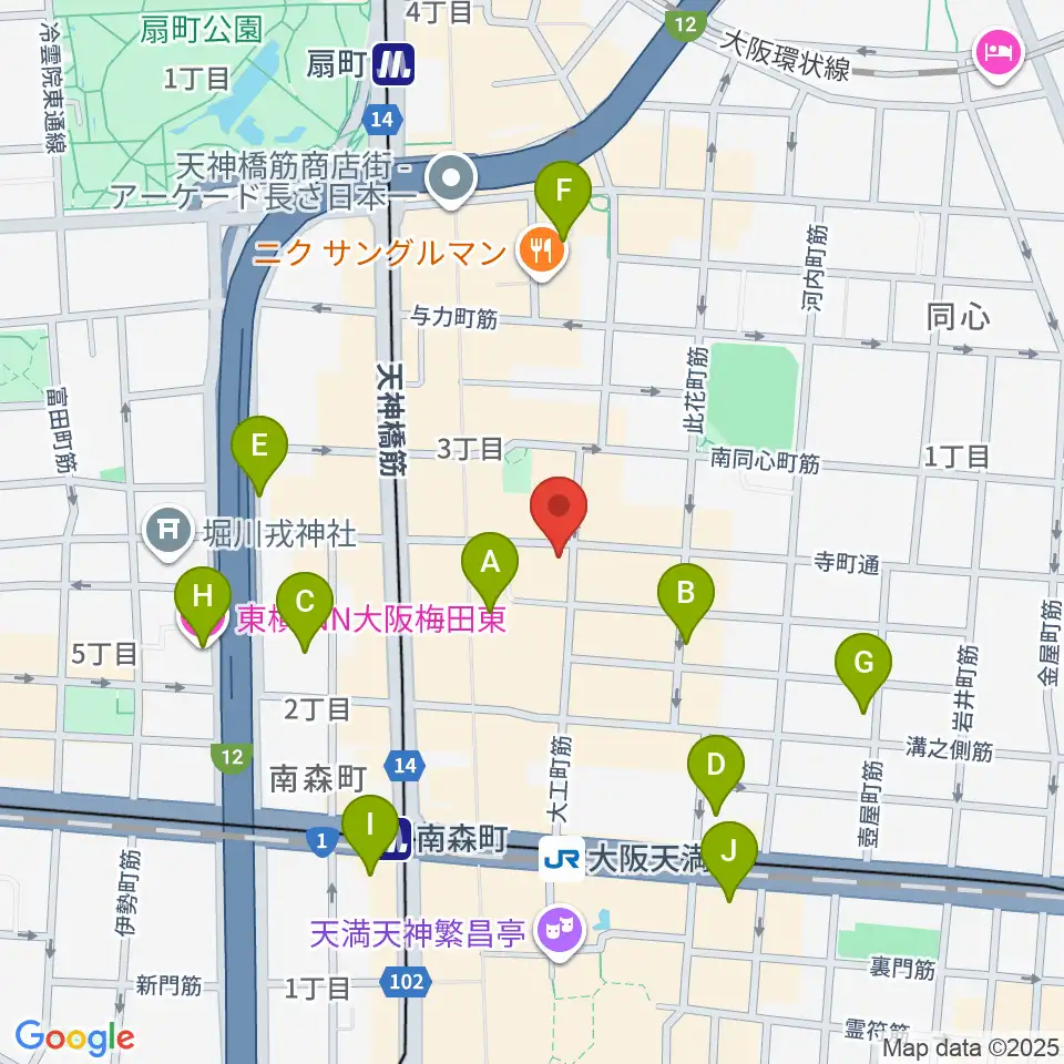 implant4周辺のホテル一覧地図