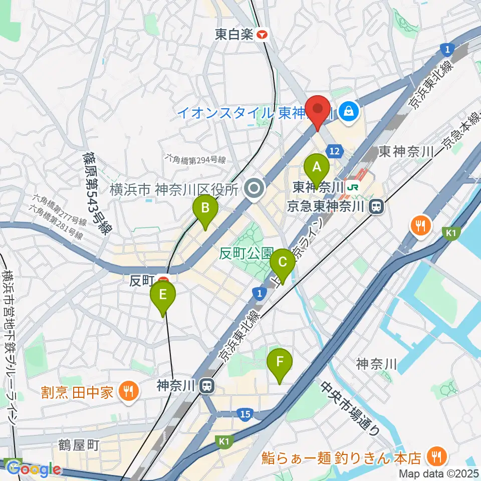 東神奈川音楽英語教育研究所周辺のホテル一覧地図