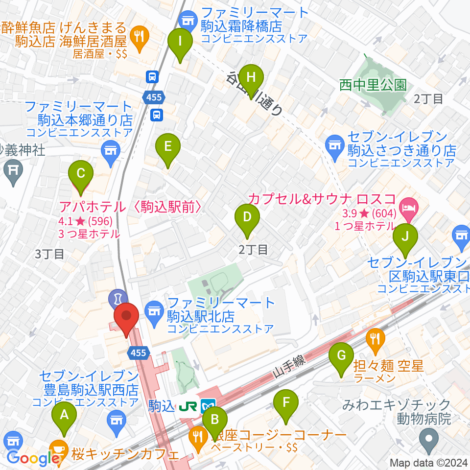 スタジオダンダン周辺のホテル一覧地図