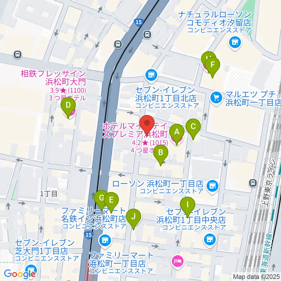 ジャパンウィンズ周辺のホテル一覧地図