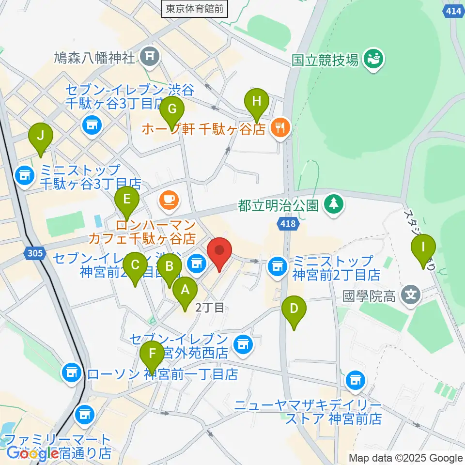 JiLL music school周辺のホテル一覧地図