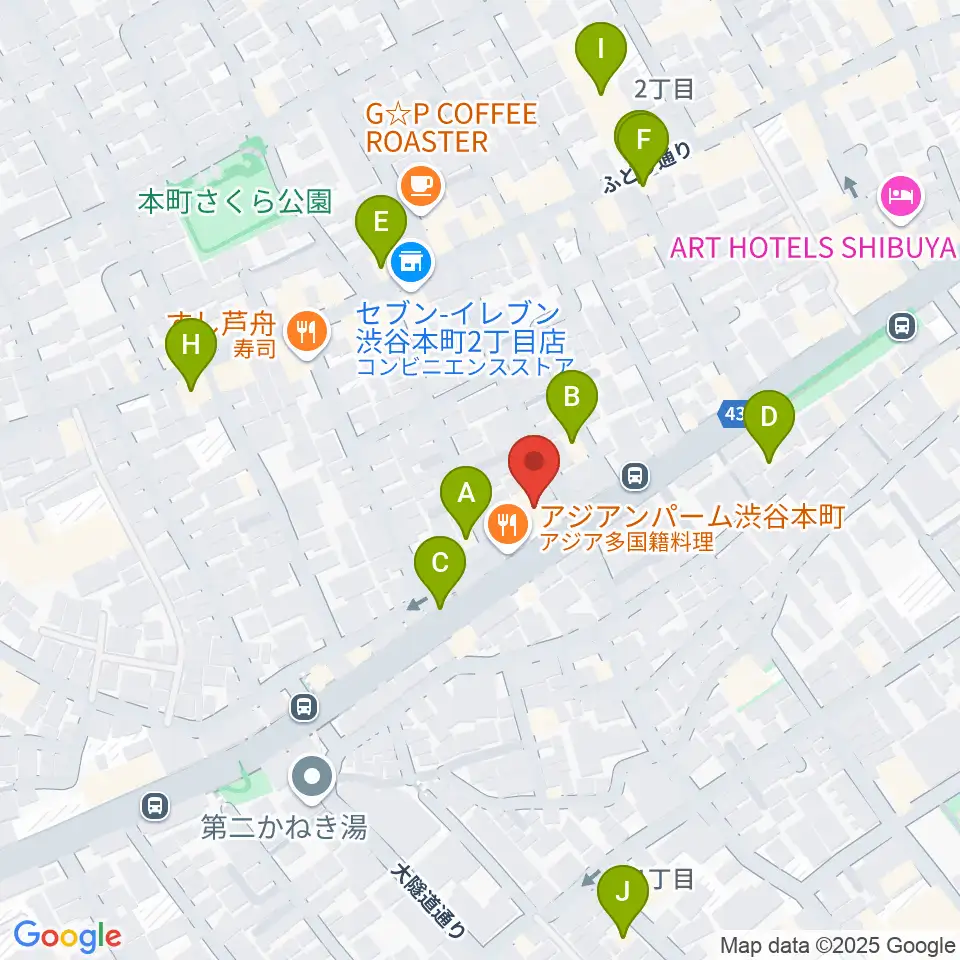 リリカアートスクール周辺のホテル一覧地図