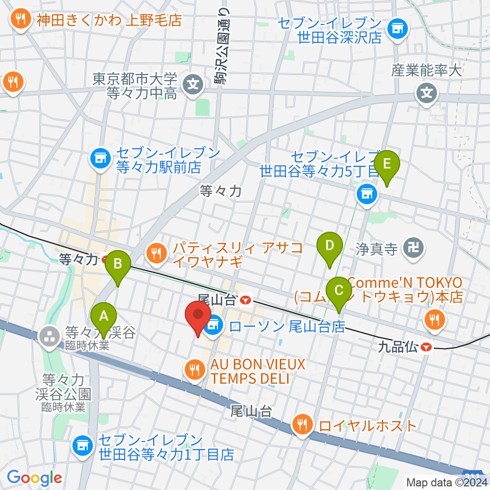 サカモト･ミュージック・スクール周辺のホテル一覧地図