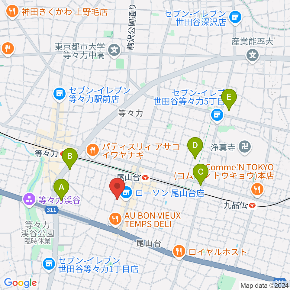 サカモト･ミュージック・スクール周辺のホテル一覧地図