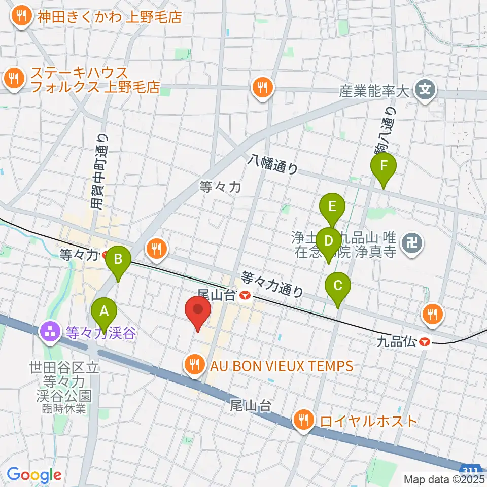 サカモト・ミュージック・スクール周辺のホテル一覧地図
