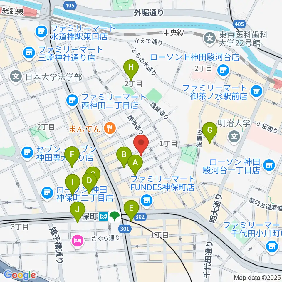 音福周辺のホテル一覧地図
