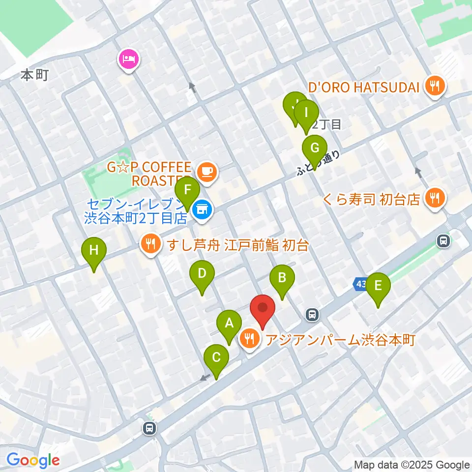 スタジオリリカ周辺のホテル一覧地図