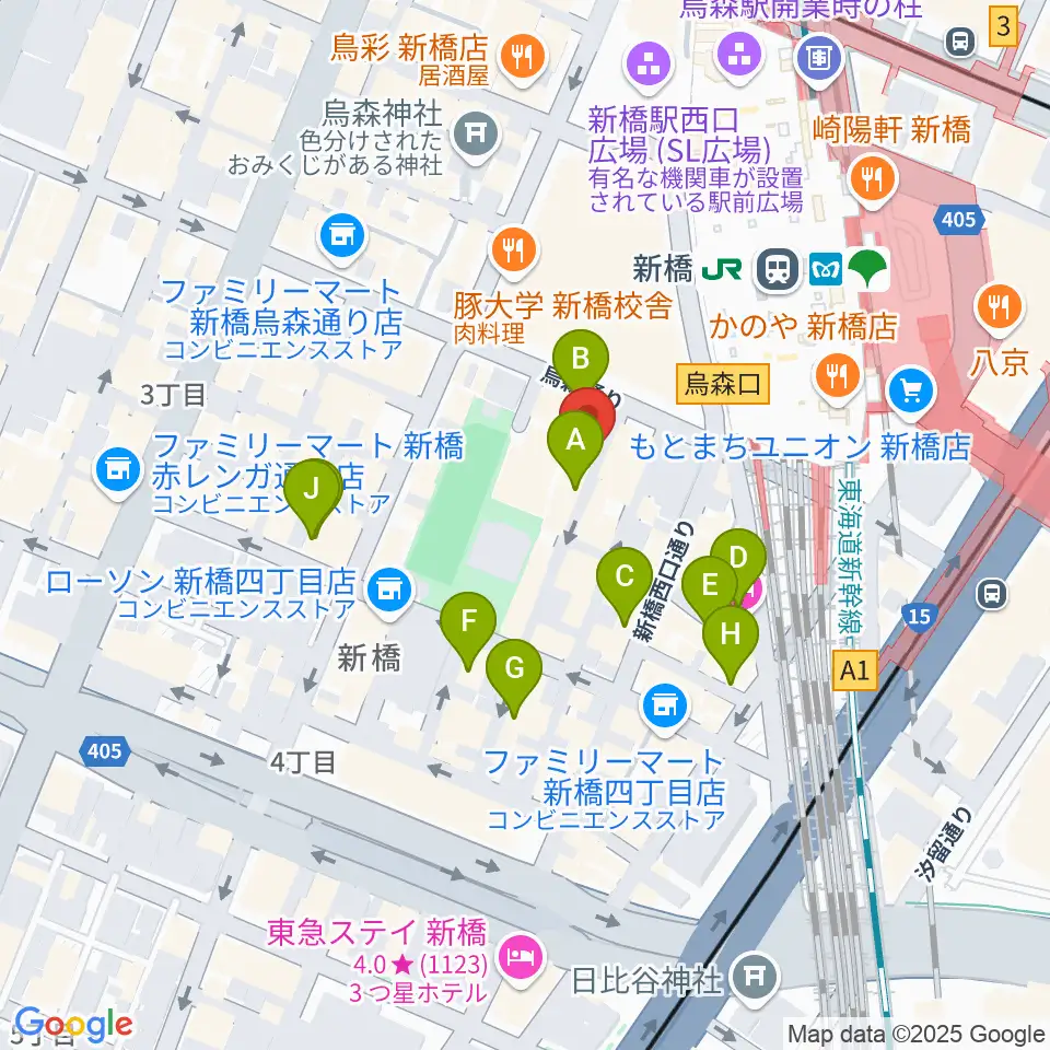 FCFミュージックスクール周辺のホテル一覧地図