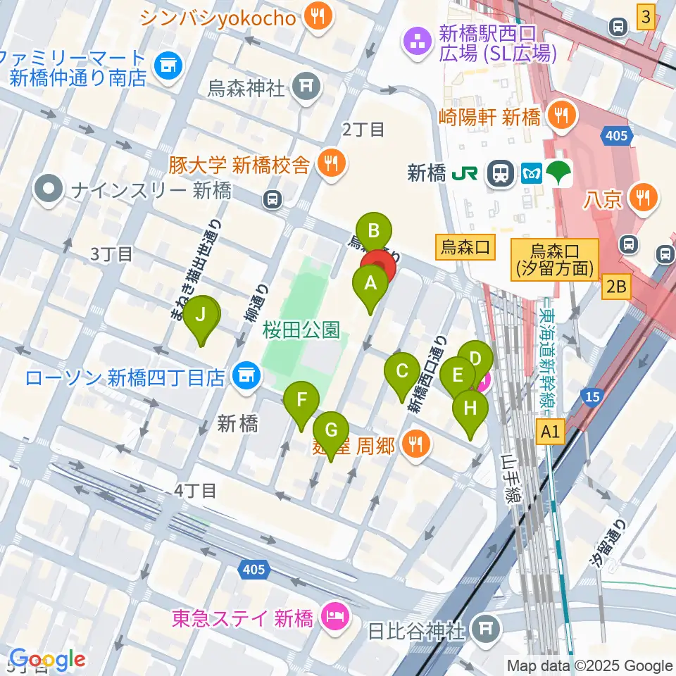 FCFミュージックスクール周辺のホテル一覧地図