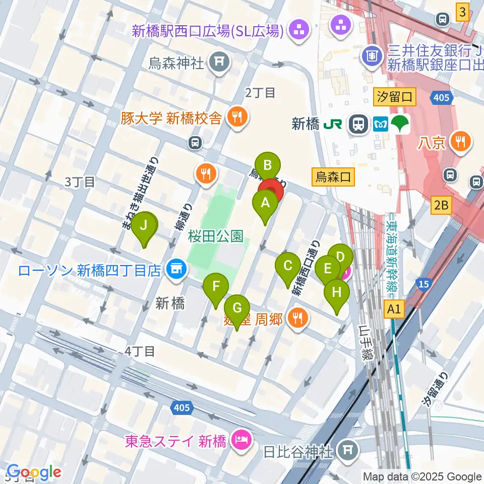 FCFミュージックスクール周辺のホテル一覧地図