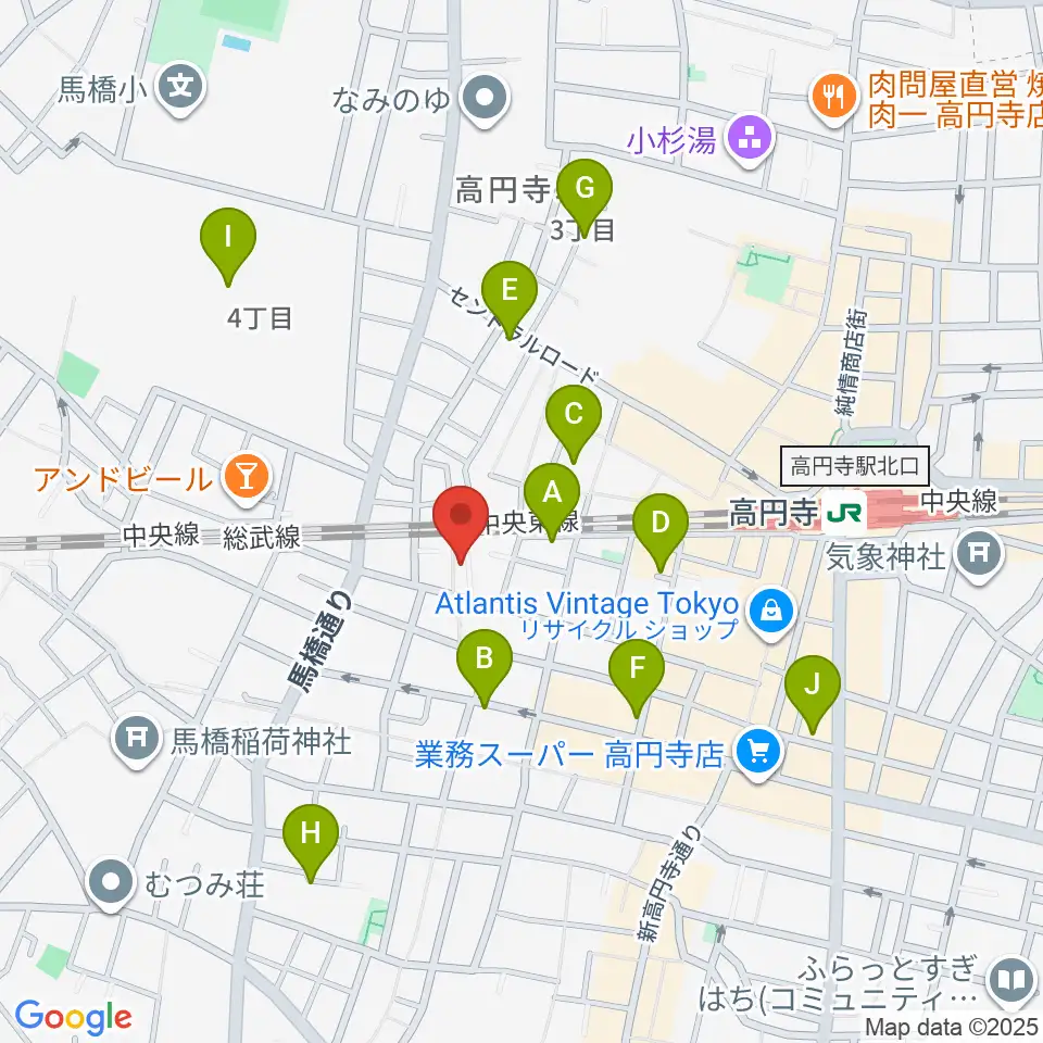 片岡マンドリン研究所周辺のホテル一覧地図