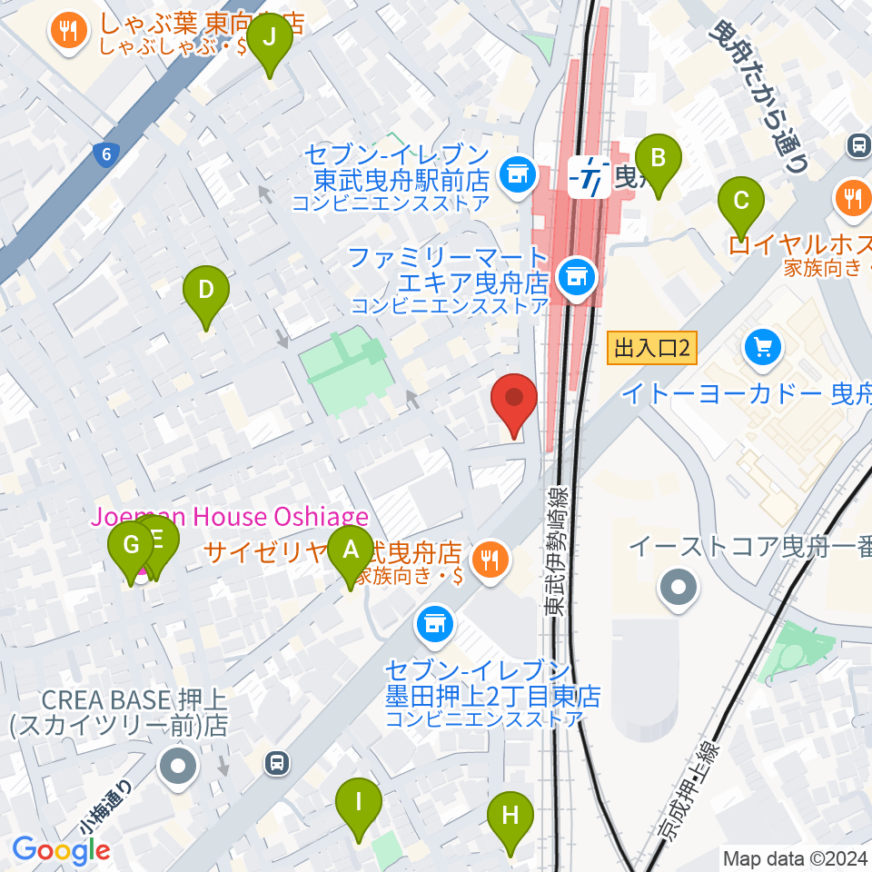 マット音楽教室 曳舟第一教室周辺のホテル一覧地図