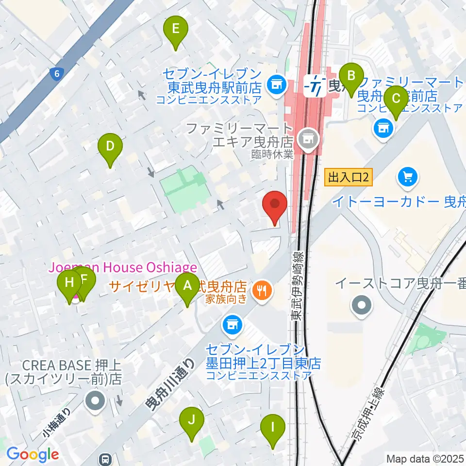 マット音楽教室 曳舟第一教室周辺のホテル一覧地図