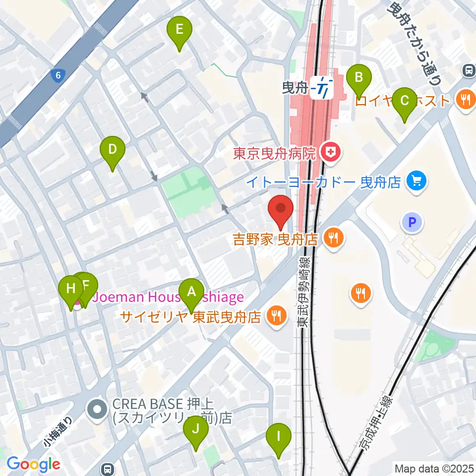 マット音楽教室 曳舟第一教室周辺のホテル一覧地図