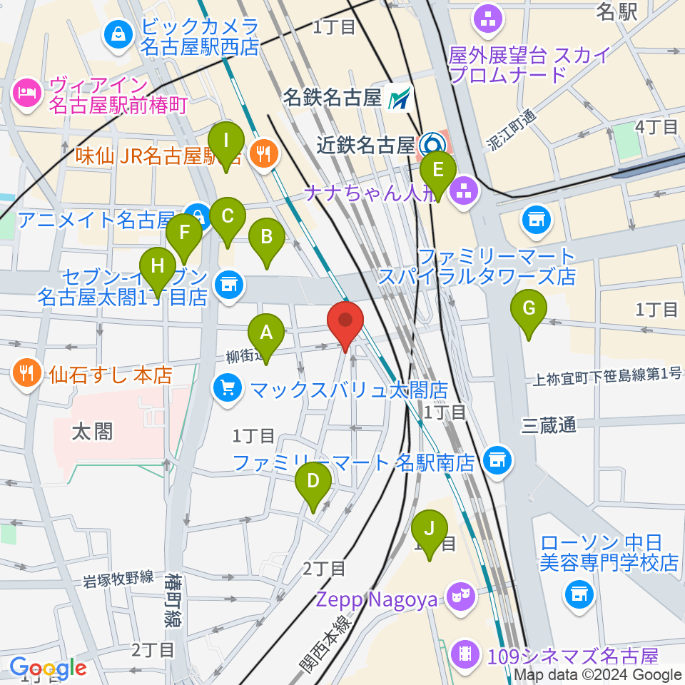 邦楽ラウンジ・和楽器スクール周辺のホテル一覧地図