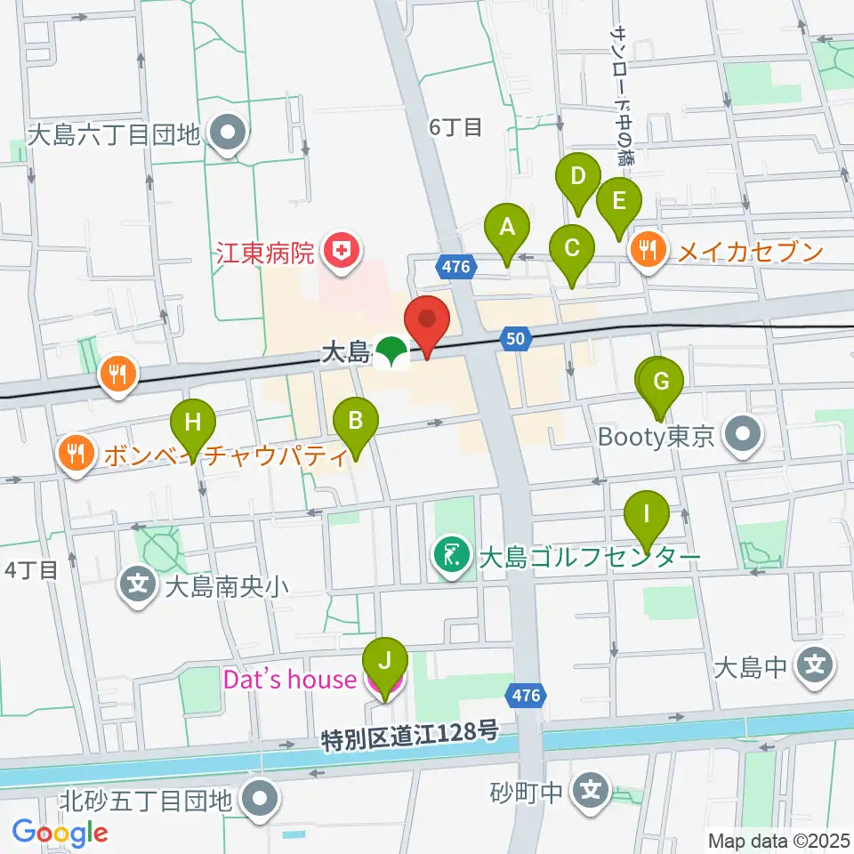 グローリーアカデミー周辺のホテル一覧地図