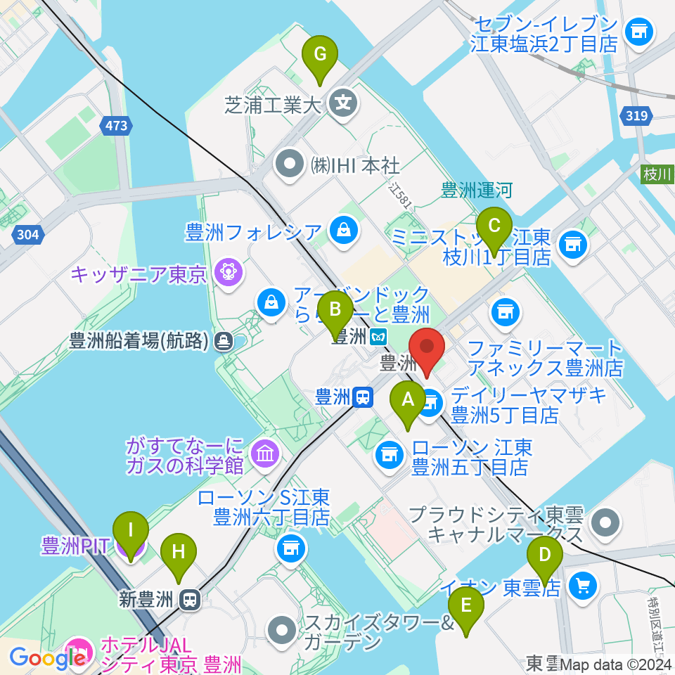 Re-music とよす音楽教室周辺のホテル一覧地図