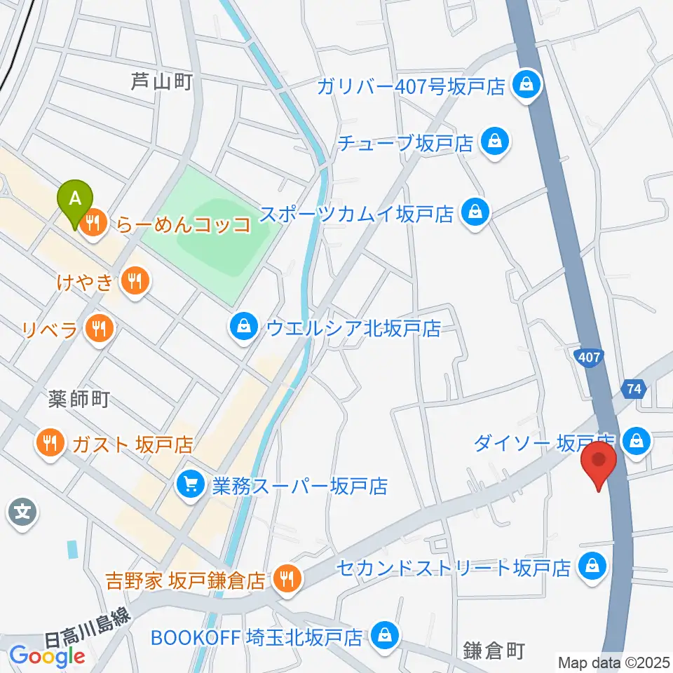 わかば楽器 ライブスペースリディム周辺のホテル一覧地図