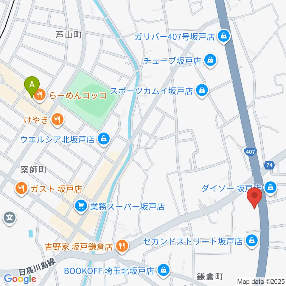 わかば楽器 ライブスペースリディム周辺のホテル一覧地図
