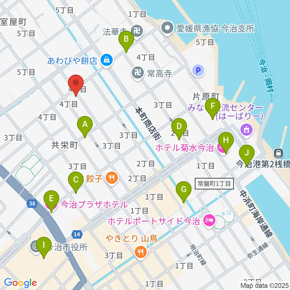 河上楽器店周辺のホテル一覧地図