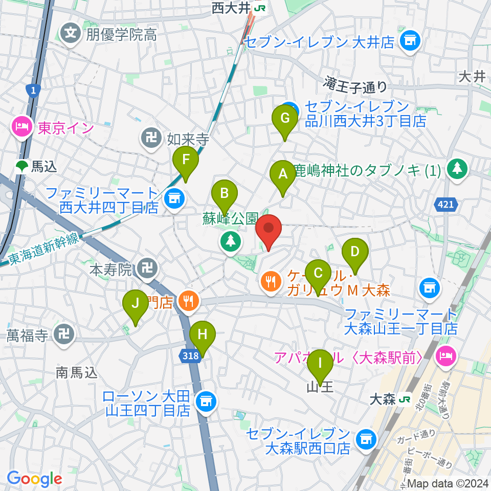 Ｍミュージック周辺のホテル一覧地図