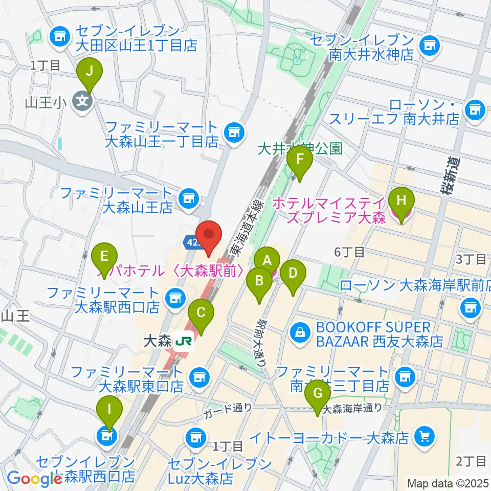 Mミュージック周辺のホテル一覧地図