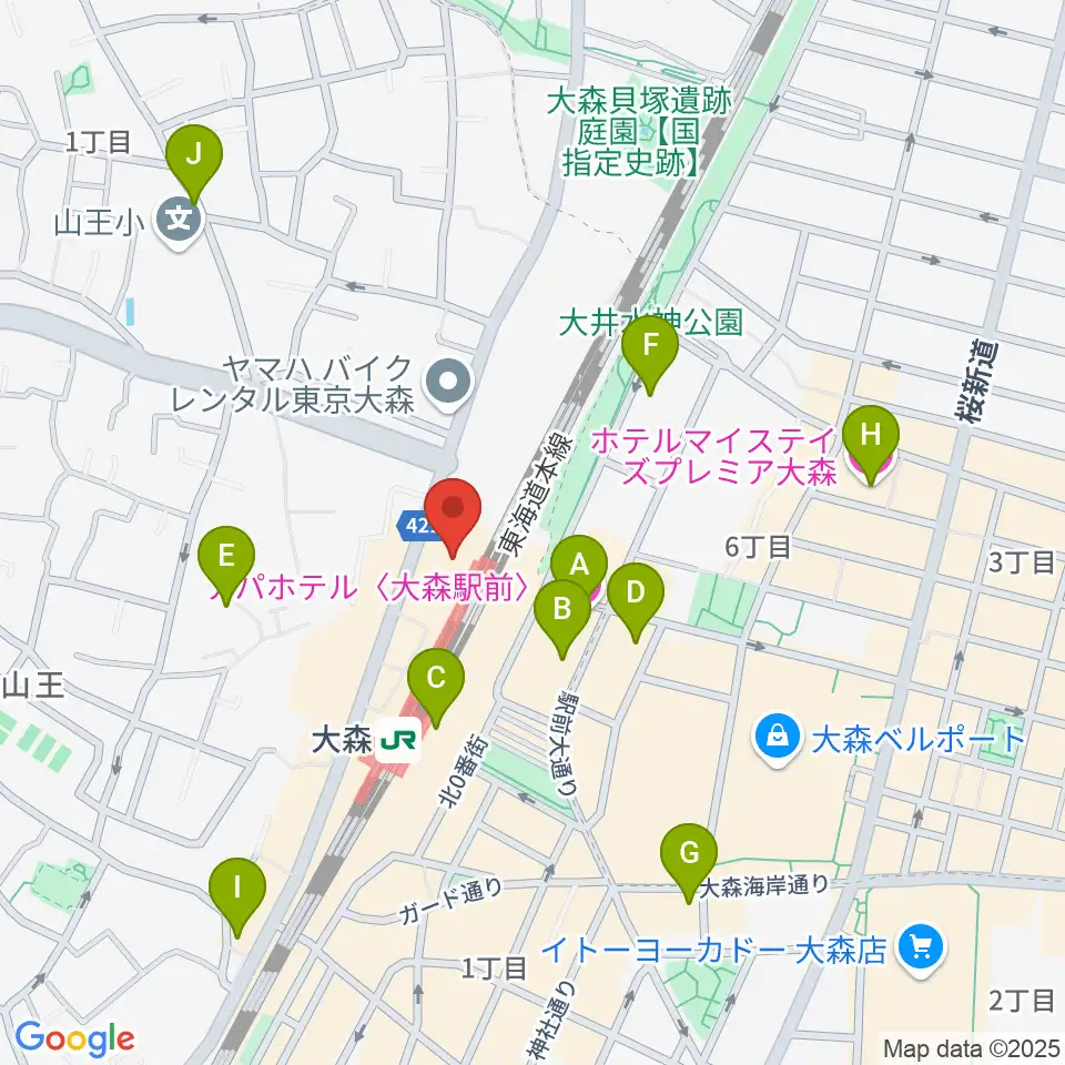 Mミュージック周辺のホテル一覧地図