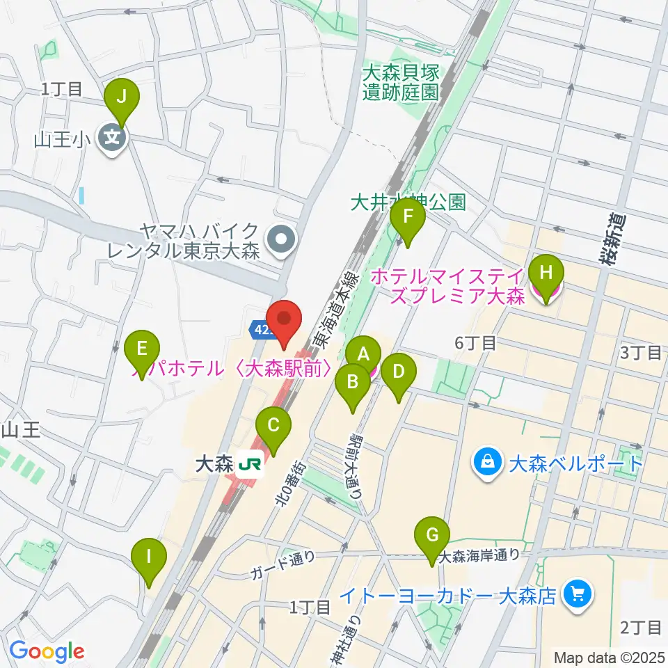 Mミュージック周辺のホテル一覧地図
