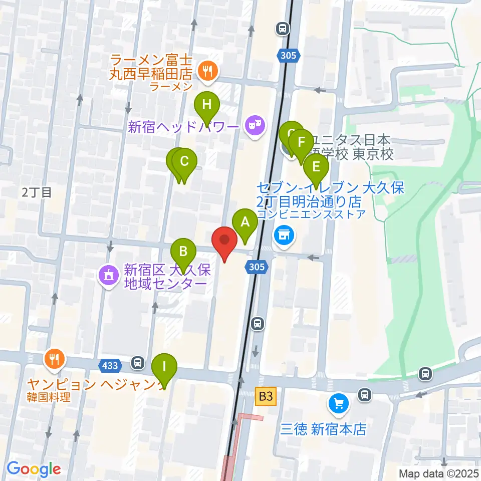 新宿Cat's hole周辺のホテル一覧地図