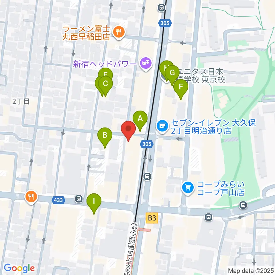 新宿Cat's hole周辺のホテル一覧地図