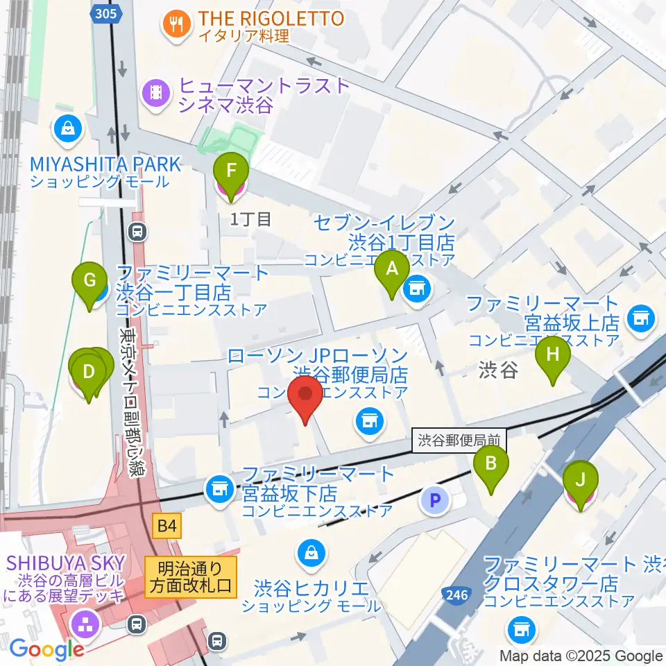 パワフルヴォイスヴォーカルスクール渋谷校周辺のホテル一覧地図