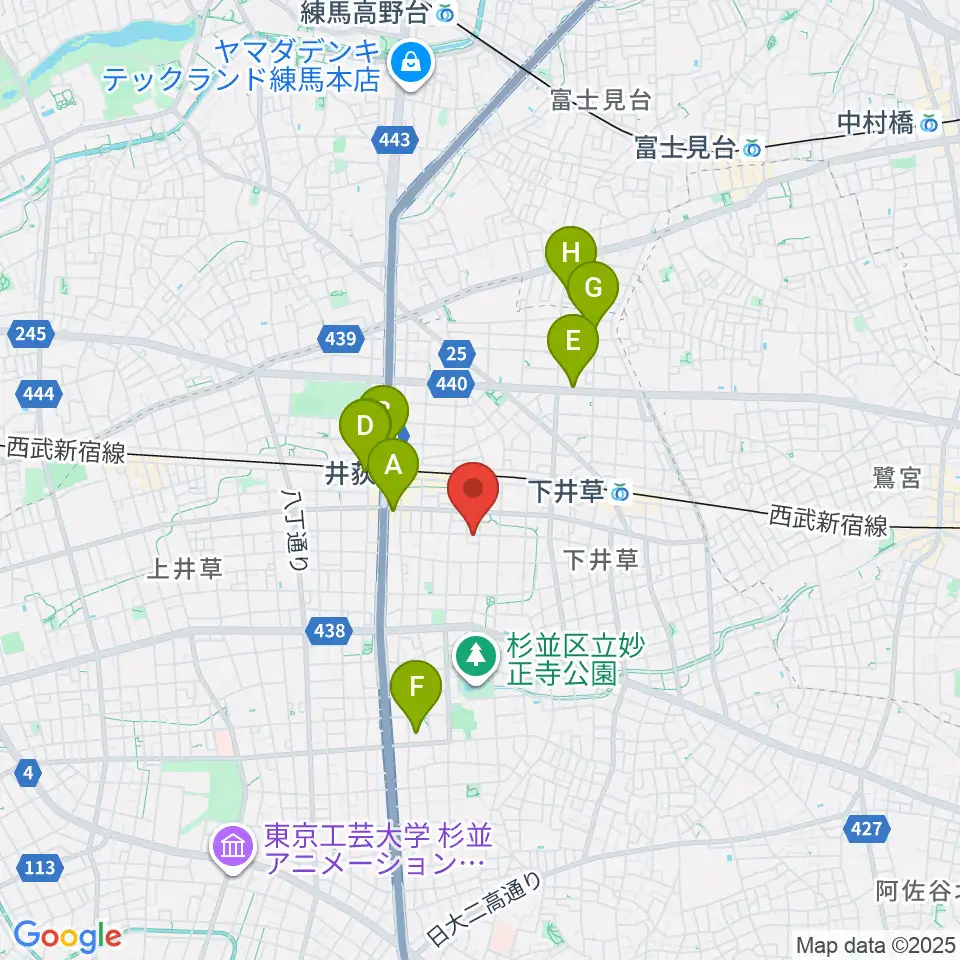 n.a.m.周辺のホテル一覧地図