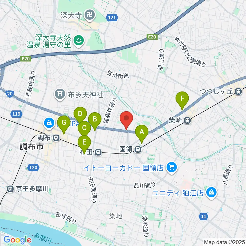 ソードミュージック多目的スタジオ周辺のホテル一覧地図