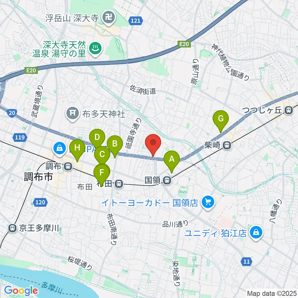 ソードミュージック多目的スタジオ周辺のホテル一覧地図