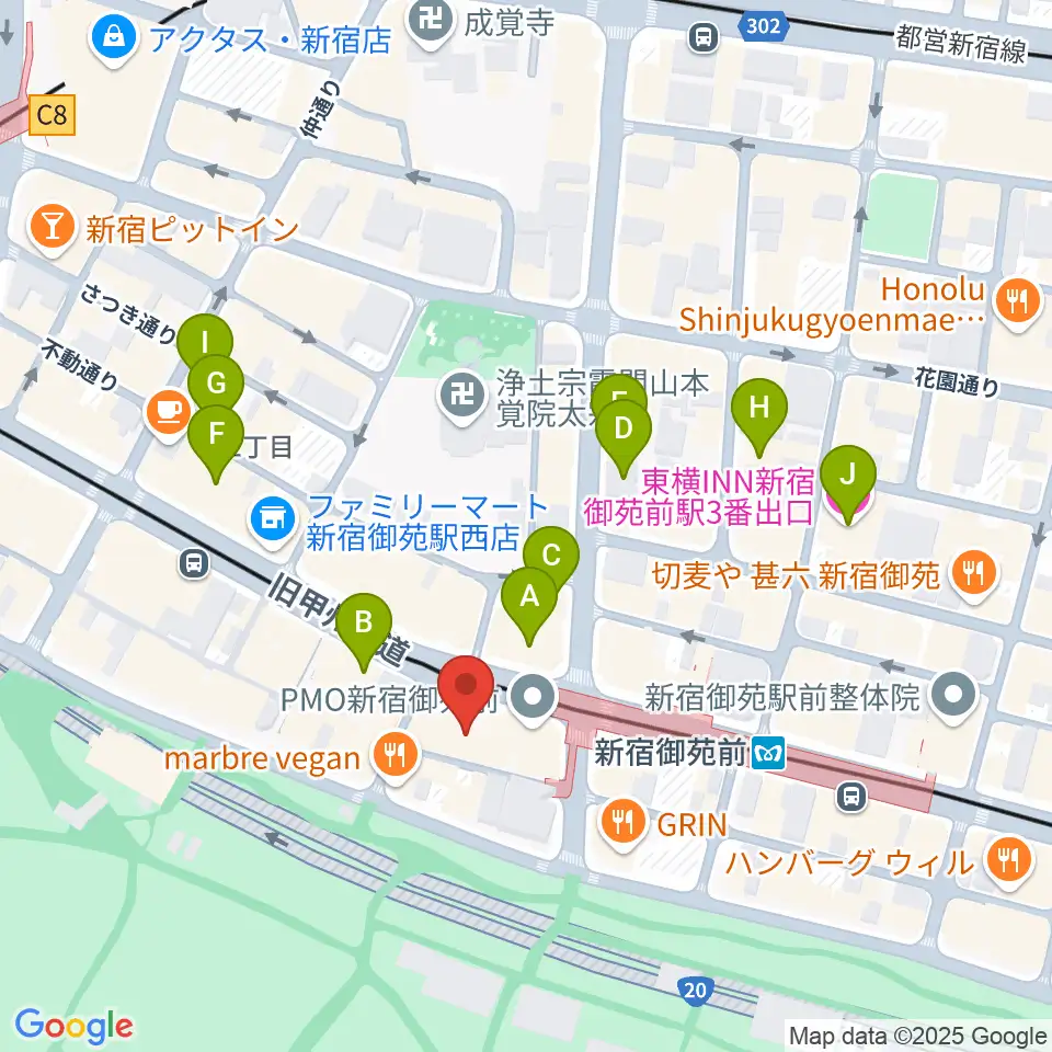 アーツミュージックスクール周辺のホテル一覧地図