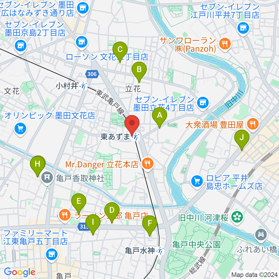 日本二胡学院周辺のホテル一覧地図