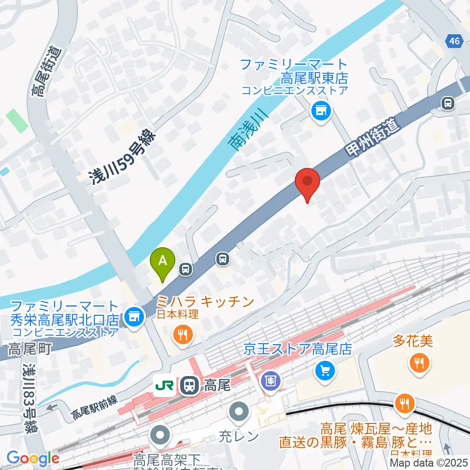 高尾みどり館 音楽教室周辺のホテル一覧地図