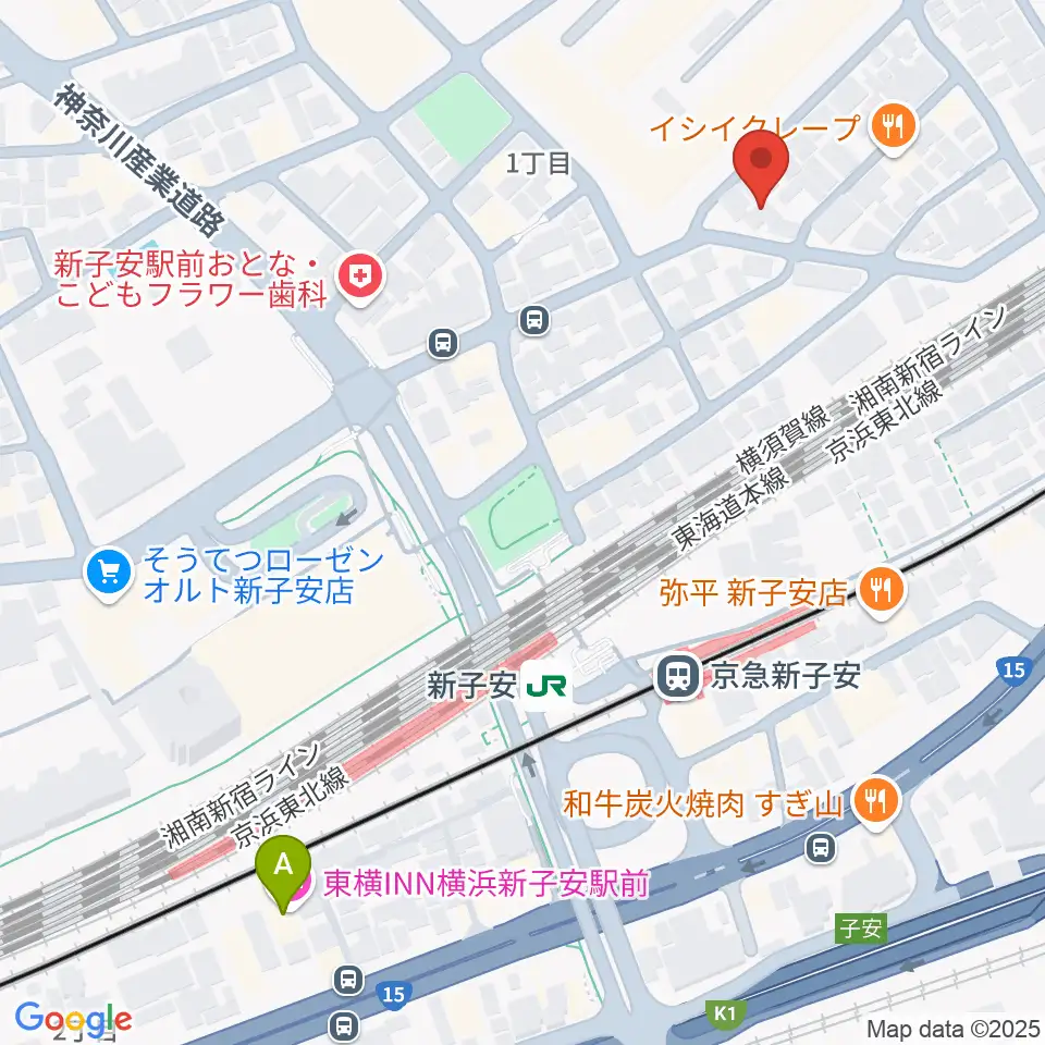 Yuki音楽教室周辺のホテル一覧地図