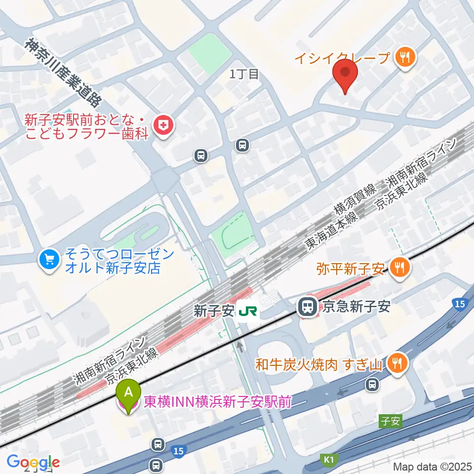 Yuki音楽教室周辺のホテル一覧地図