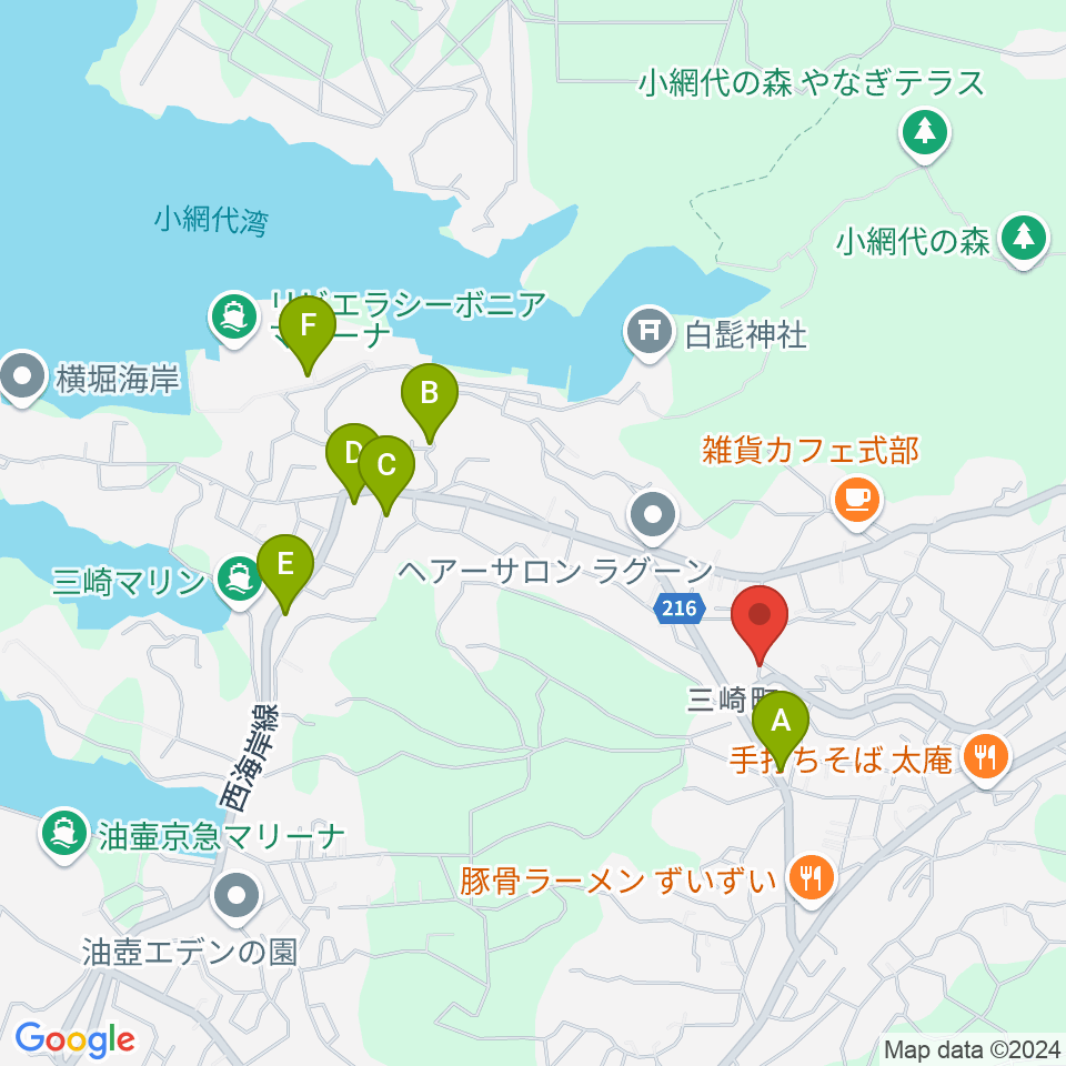 ぴよよ楽器周辺のホテル一覧地図