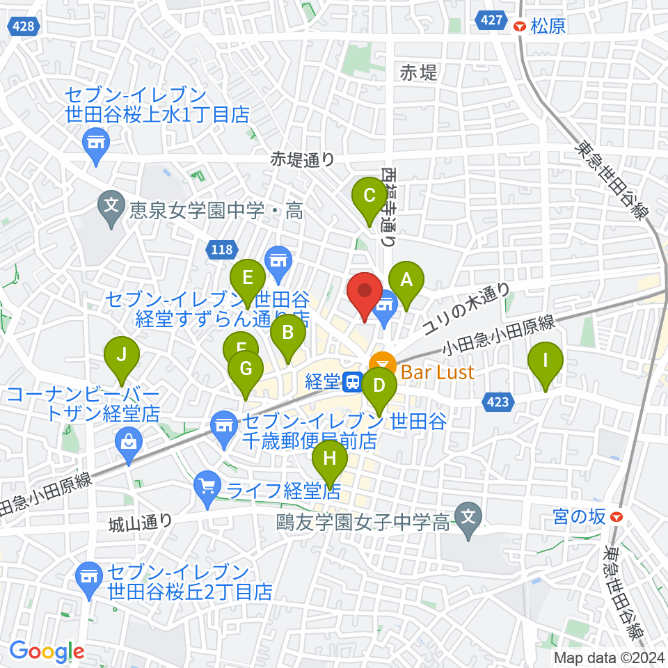 三味線亀屋邦楽器周辺のホテル一覧地図