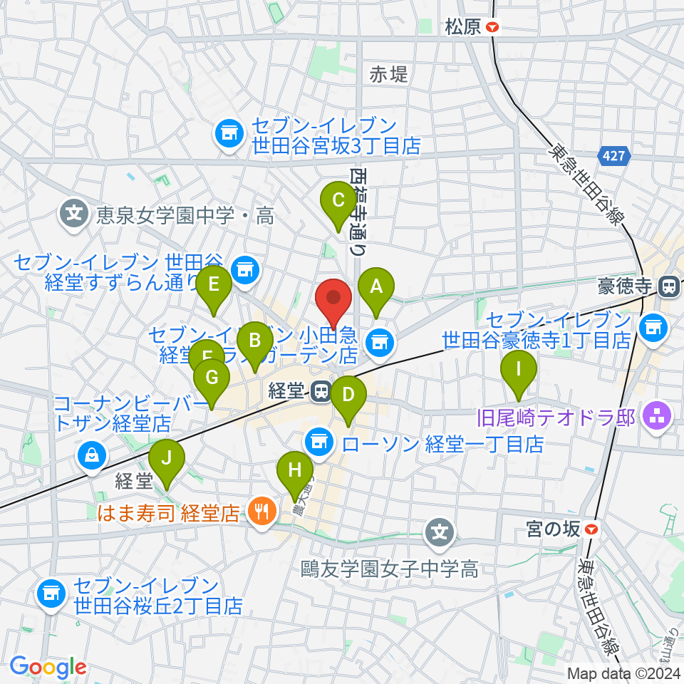 三味線亀屋邦楽器周辺のホテル一覧地図