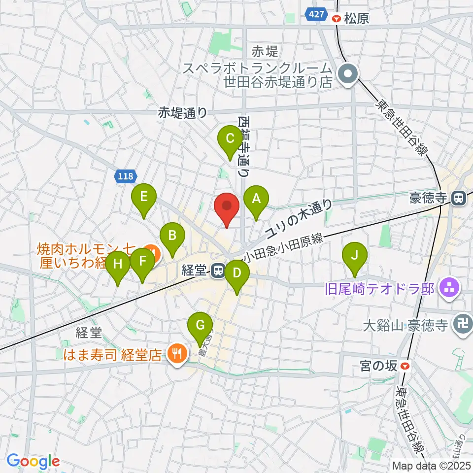 三味線亀屋邦楽器周辺のホテル一覧地図