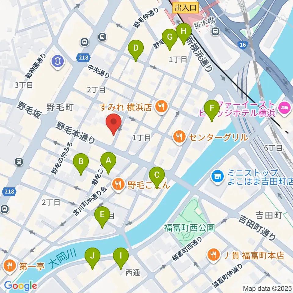 野毛Junk周辺のホテル一覧地図