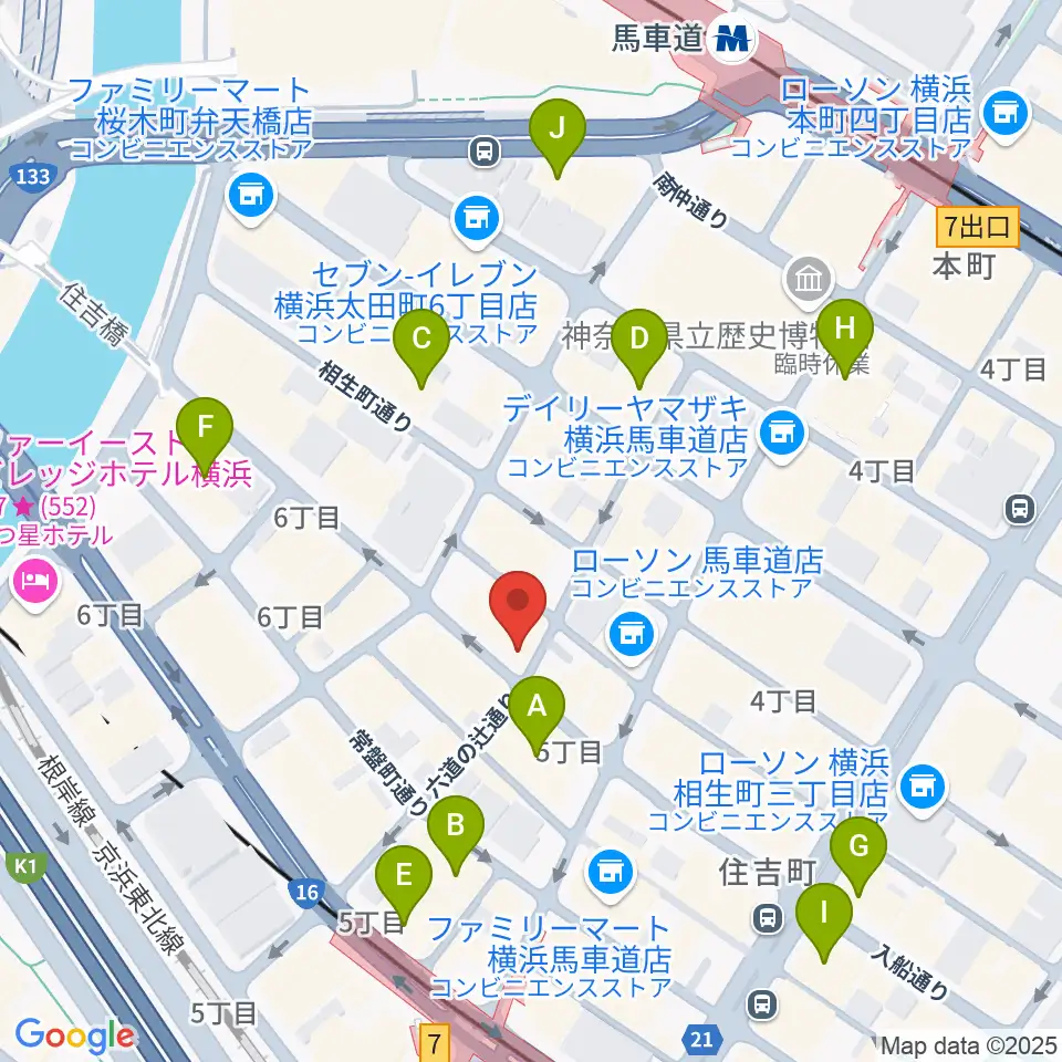 横浜エアジン周辺のホテル一覧地図