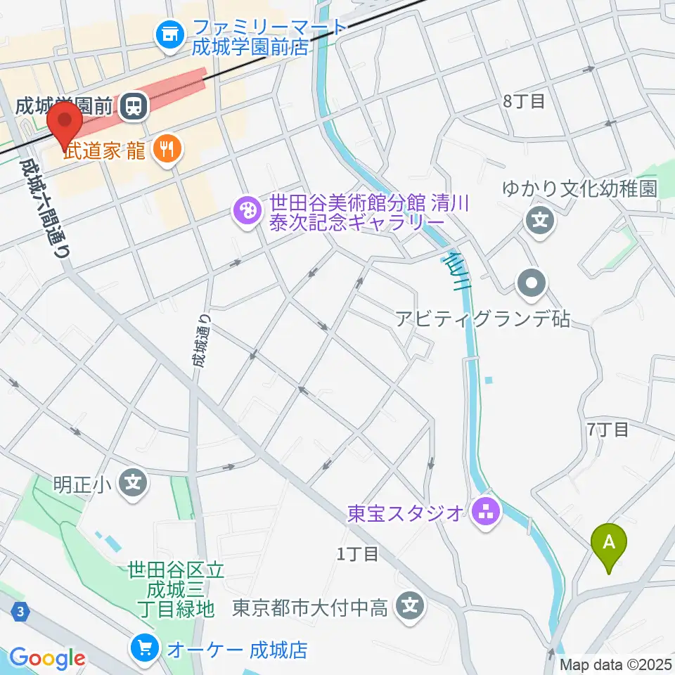 アミーズボーカルスクール成城学園前校周辺のホテル一覧地図