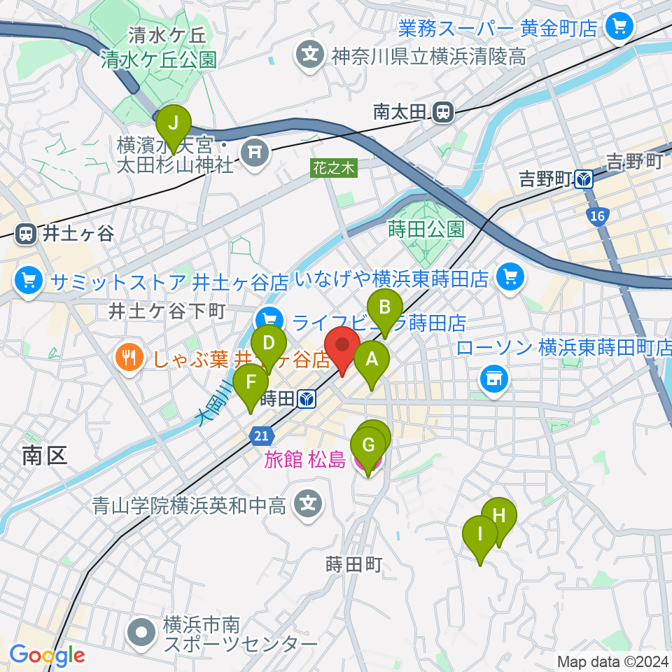 リトミック音楽教室「リズムの森」周辺のホテル一覧地図