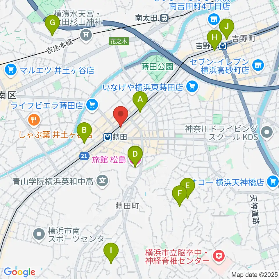 リトミック音楽教室リズムの森周辺のホテル一覧地図